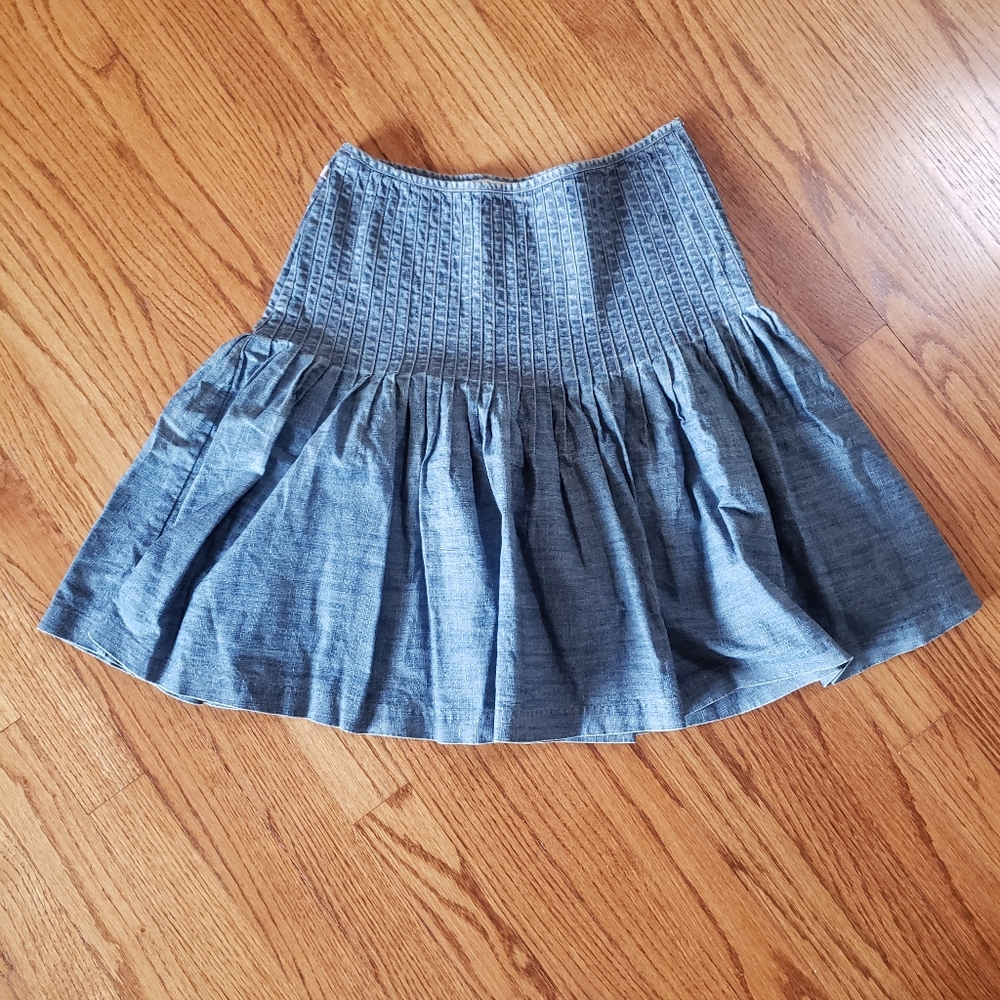 Vintage Polo Jeans Company Ralph Lauren Denim Pleated Skirt